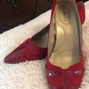 Bandolino red size 8 shoes NEW 2 inch heel